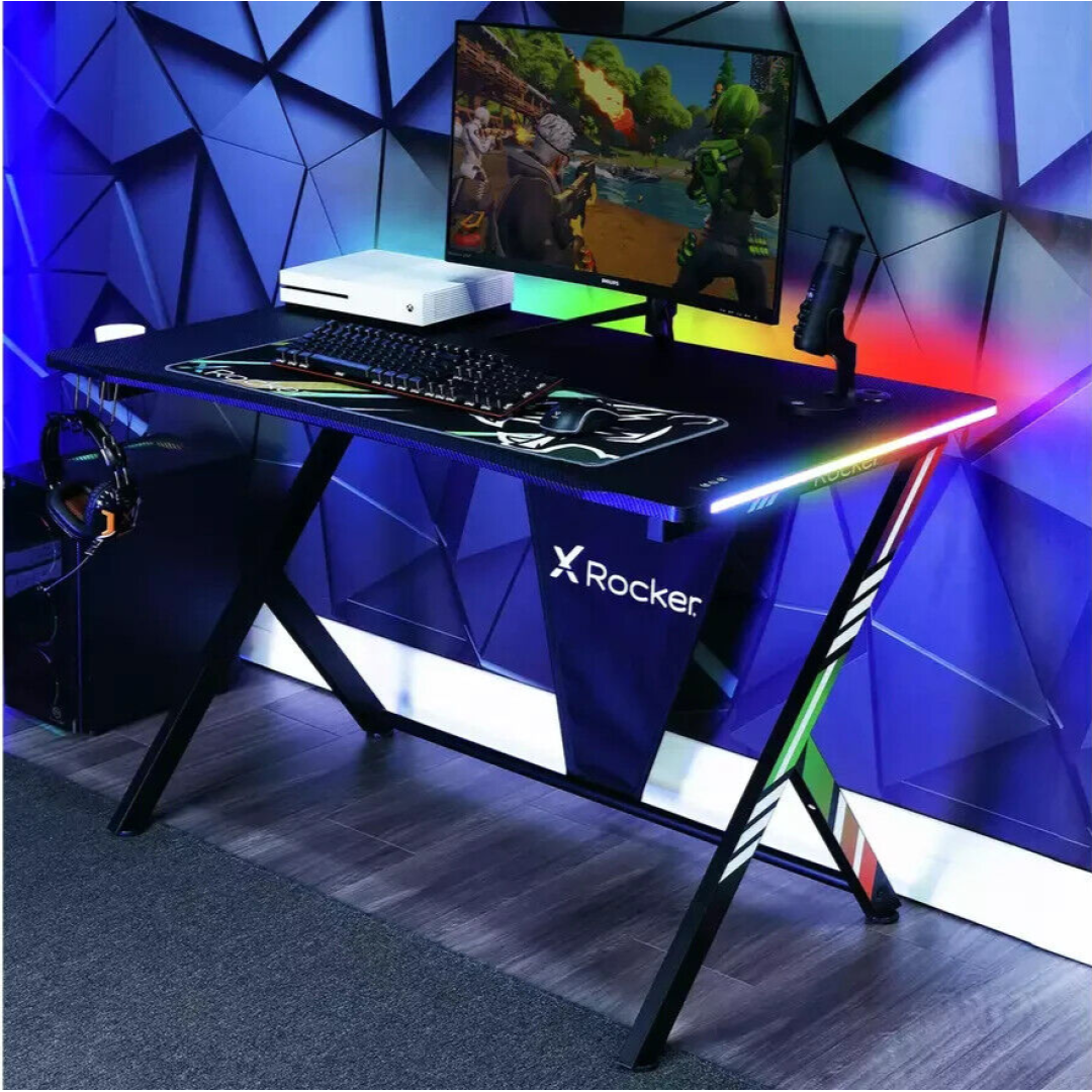 X Rocker Arteon RGB App Controlled LED Gaming Desk | Computer Table Esports X Rocker Arteon RGB App Controlled LED Gaming Desk | Computer Table Esports