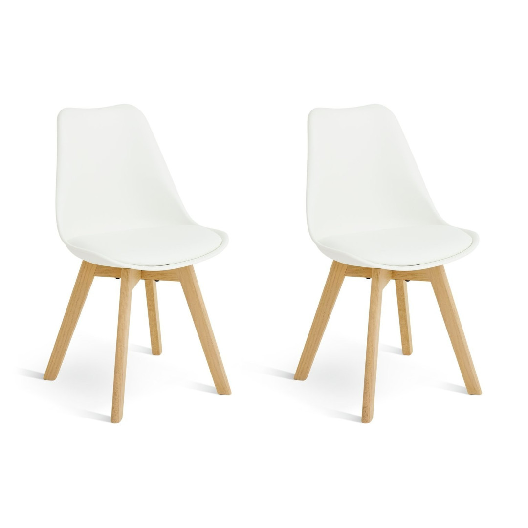 Jerry Pair of Dining Chair - White | Modern Mealtime Seating Jerry Pair of Dining Chair - White | Modern Mealtime Seating