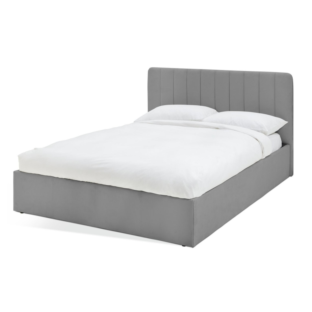 Pandora Small Double End Lift Ottoman Bed - Grey | Organized Sleeping Area Pandora Small Double End Lift Ottoman Bed - Grey | Organized Sleeping Area