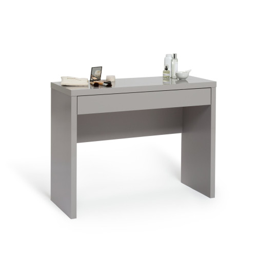 Jenson Dressing Table Desk - Grey Gloss | Grey Gloss Desk Drawer Bedroom