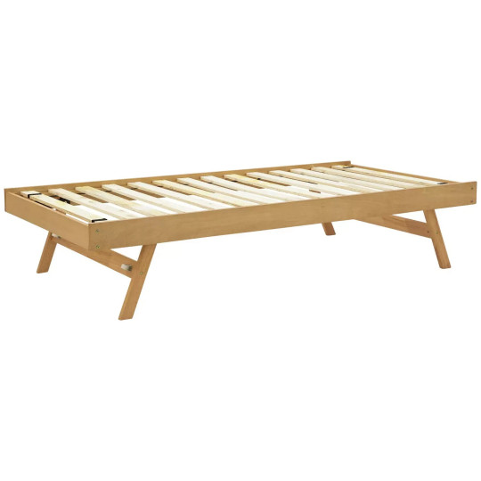 GFW Madrid Single Wooden Trundle - Oak