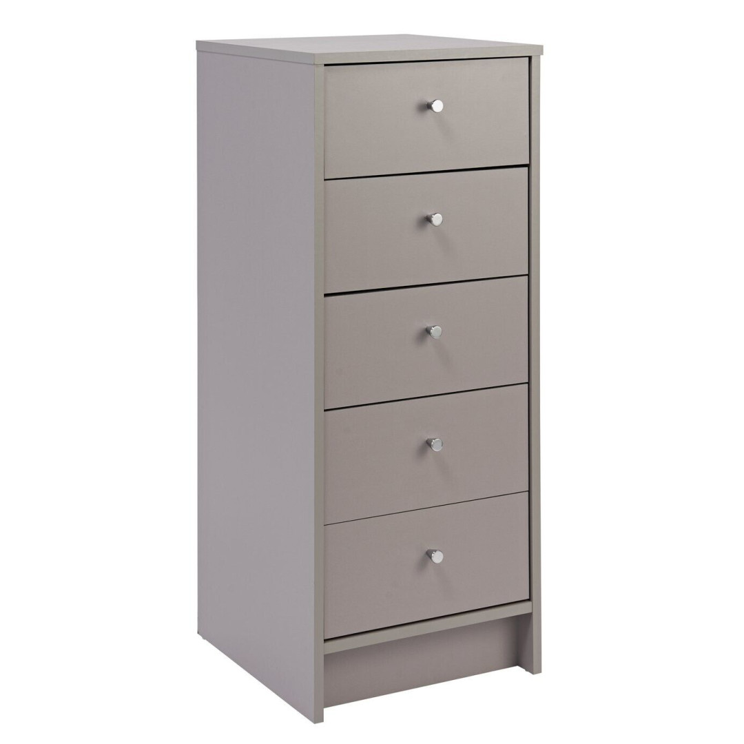 Malibu 5 Drawer Tallboy - Grey ( B Grade 14835 ) Malibu 5 Drawer Tallboy - Grey ( B Grade 14835 )