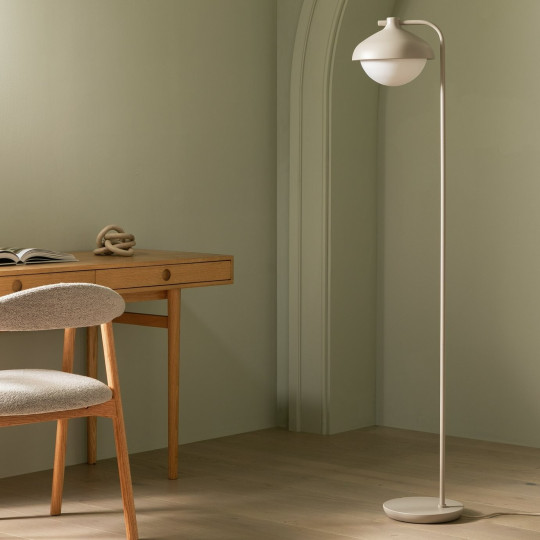 Acorn Metal Floor Lamp - Latte | Tall Modern Standing Light Home Decor