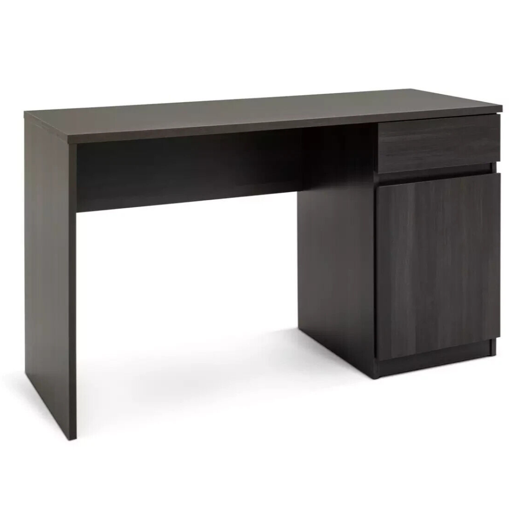 Jenson 1 Drawer Office Desk Black Brown | Home Office Desk Workstation Jenson 1 Drawer Office Desk Black Brown | Home Office Desk Workstation