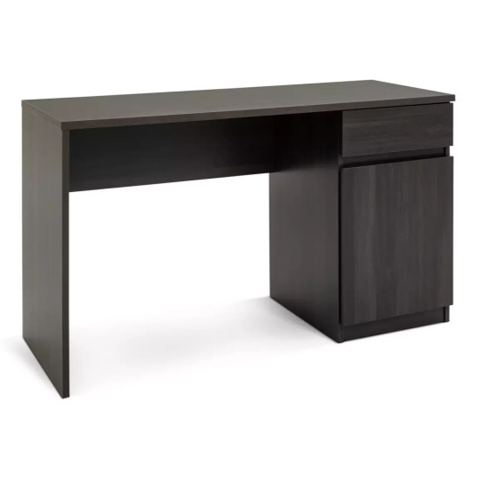 Jenson 1 Drawer Office Desk Black Brown | Home Office Desk Workstation