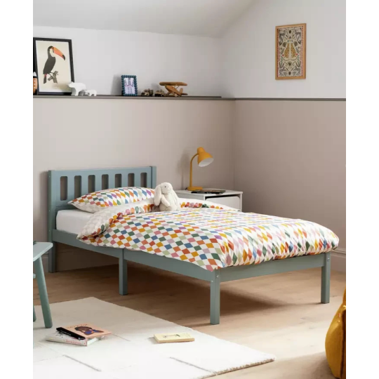 Ronnie Single Bed Frame - Duck Egg Blue (B Grade)