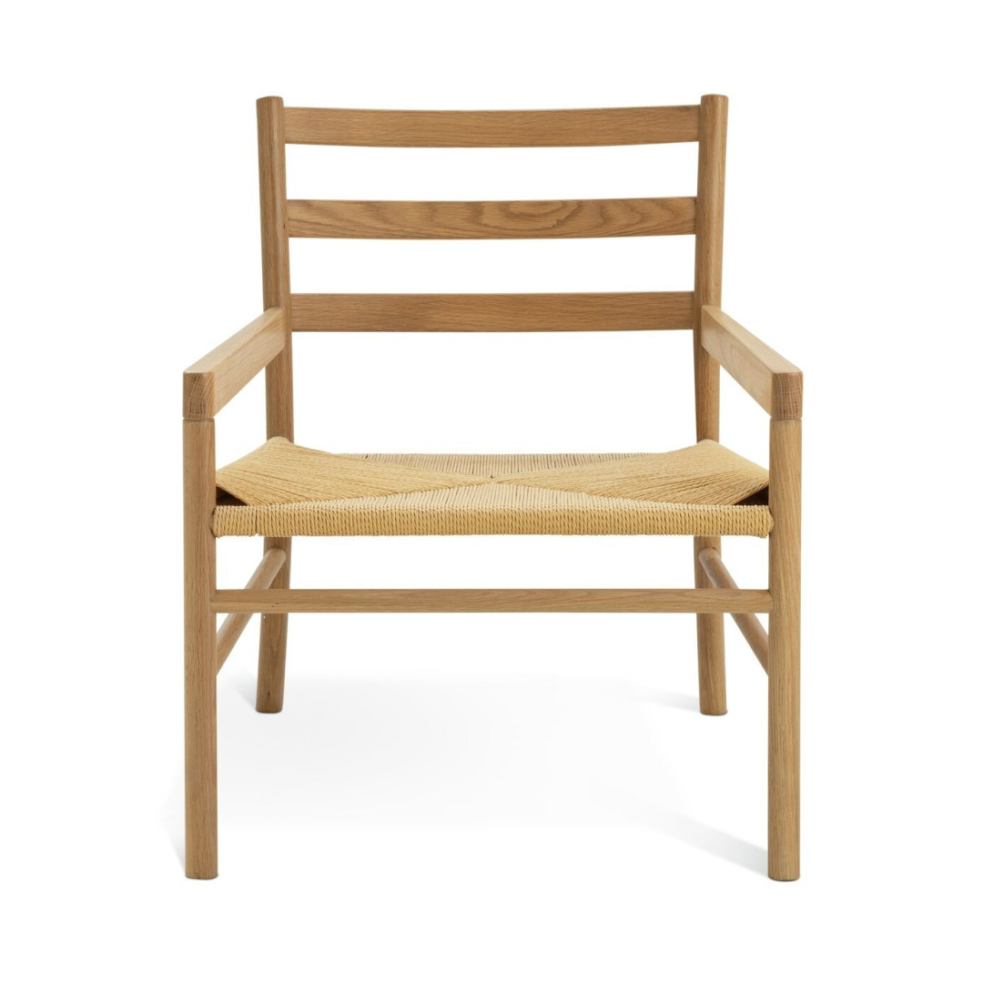 Laurie Solid Oak Lounge Chair - Natural Laurie Solid Oak Lounge Chair - Natural