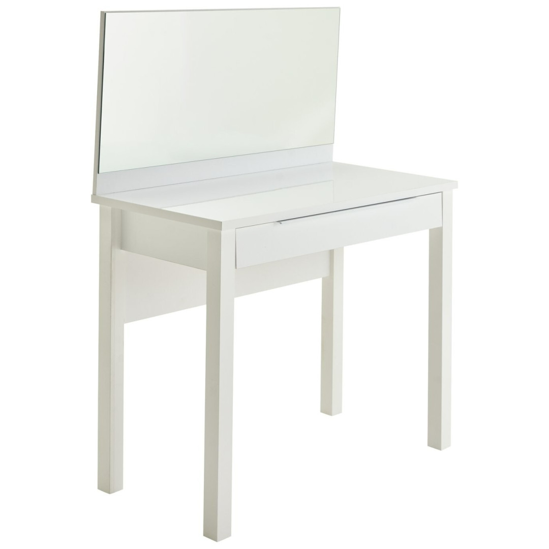 Home Hallingford 1 Drawer Dressing Table - White Gloss | Bedroom Makeup Desk Home Hallingford 1 Drawer Dressing Table - White Gloss | Bedroom Makeup Desk