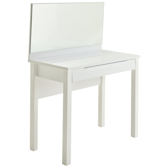 Home Hallingford 1 Drawer Dressing Table - White Gloss | Bedroom Makeup Desk