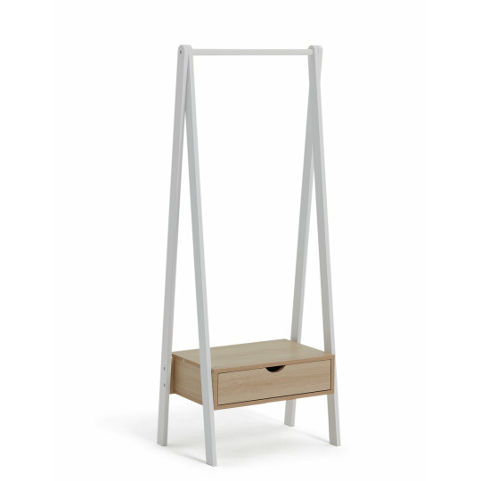 Kids Dressing Rail with Drawer | Childrens Wardrobe Clothes Organiser