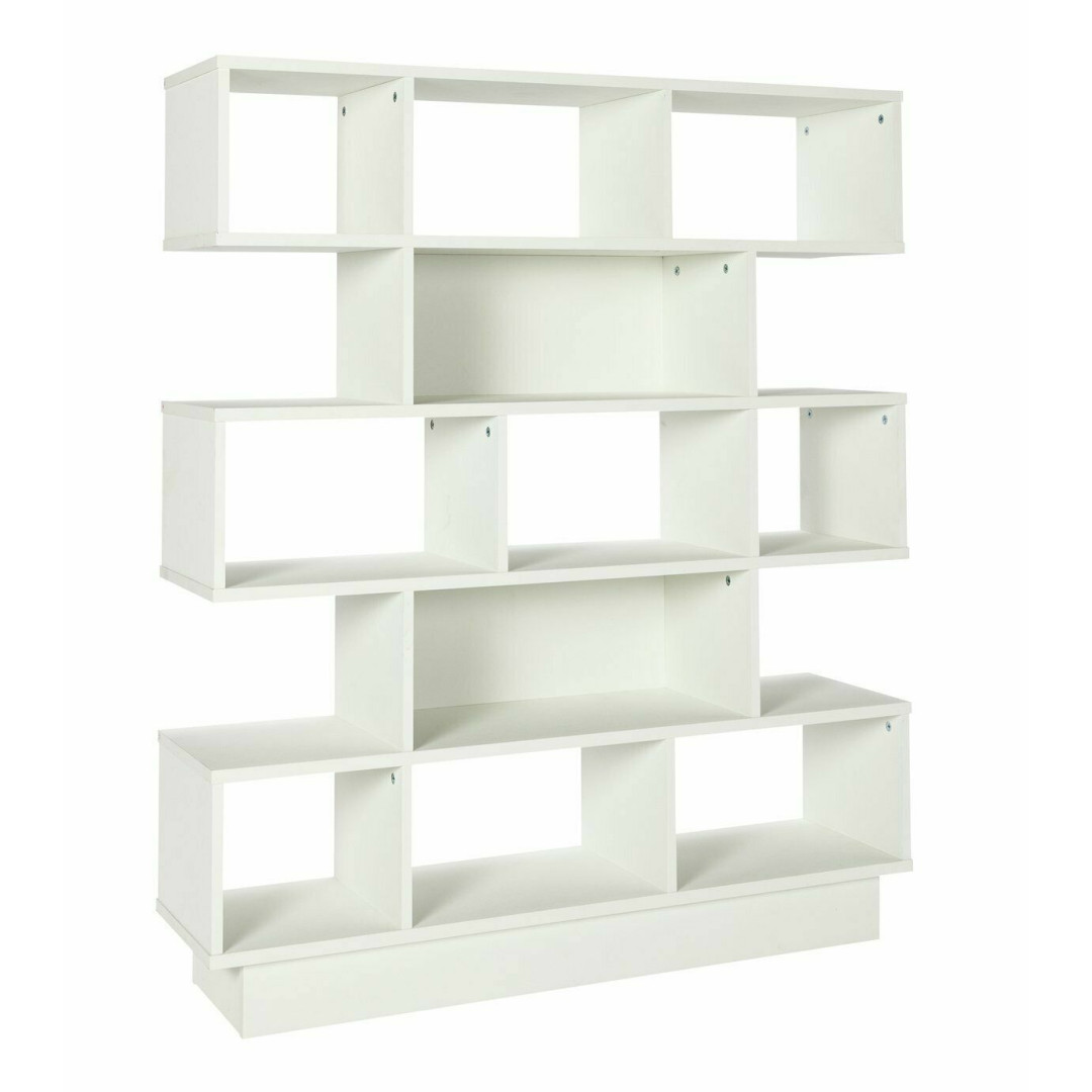 Cubes Wide Bookcase - White | Modern Storage Shelving Unit Living Room Furniture Cubes Wide Bookcase - White | Modern Storage Shelving Unit Living Room Furniture