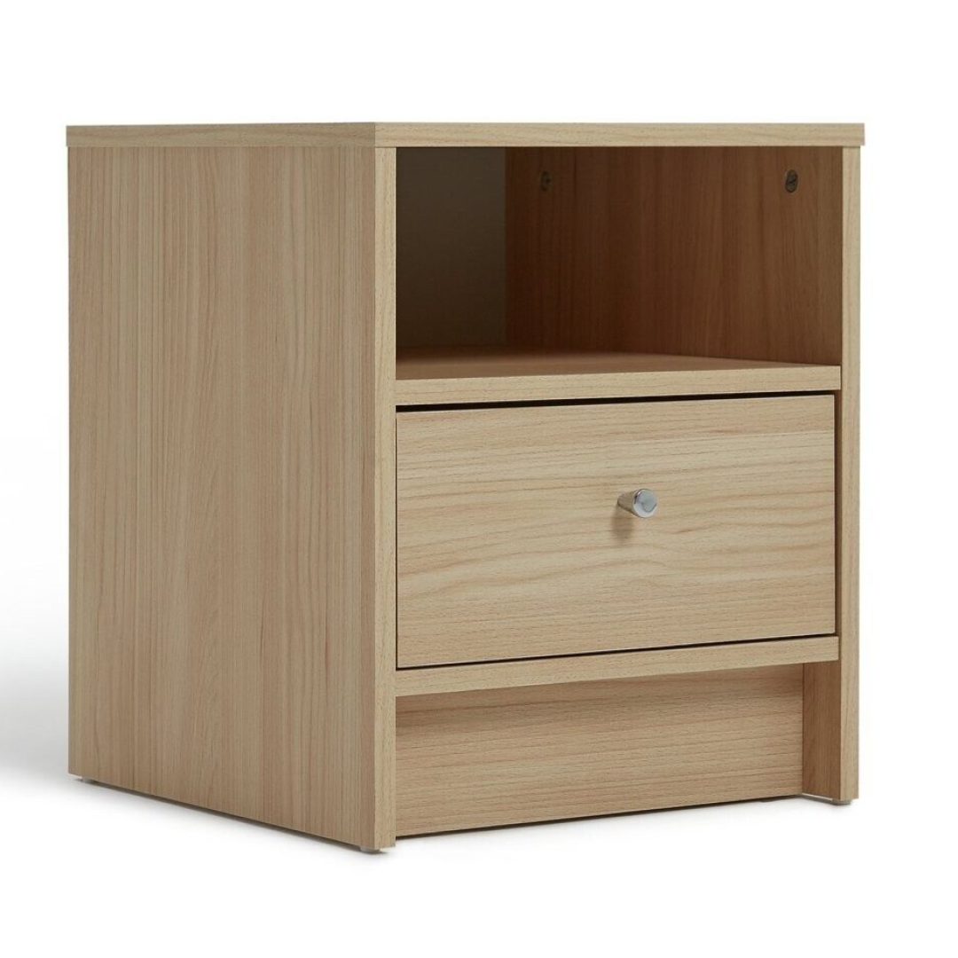 Malibu 1 Drawer Bedside Table - Beech Effect Malibu 1 Drawer Bedside Table - Beech Effect