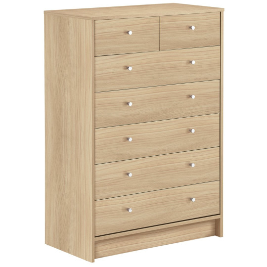 Malibu 5+2 Drawer Chest of Drawers - Beech Effect