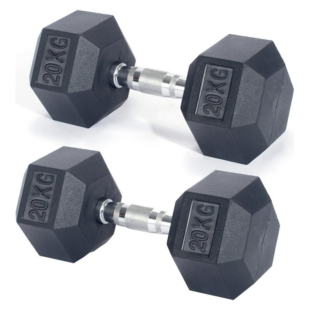 Pro Fitness 20kg Hex Dumbbell Set | Strength Training Home Gym Weights Equipment Pro Fitness 20kg Hex Dumbbell Set | Strength Training Home Gym Weights Equipment