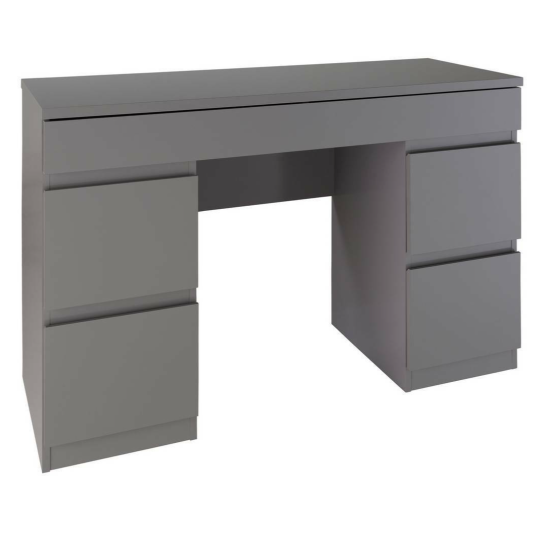 Jenson 6 Drawer Dressing Table Desk - Grey Gloss ( B Grade 53849 -53854)