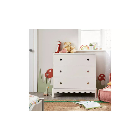 Kids Serena 3 Drawer Chest of Drawers - Ivory