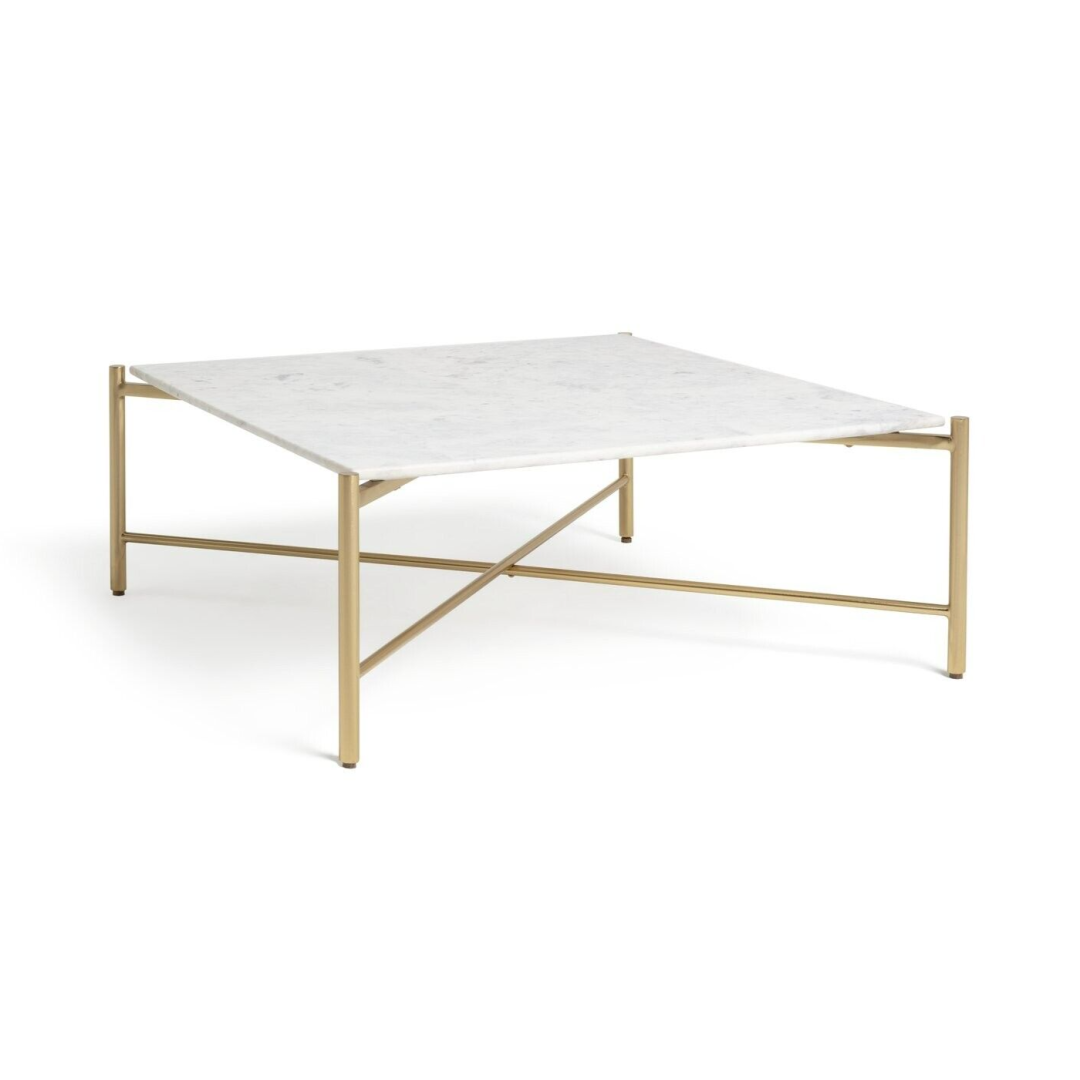 Elba Solid Marble Coffee Table - Brass Elba Solid Marble Coffee Table - Brass