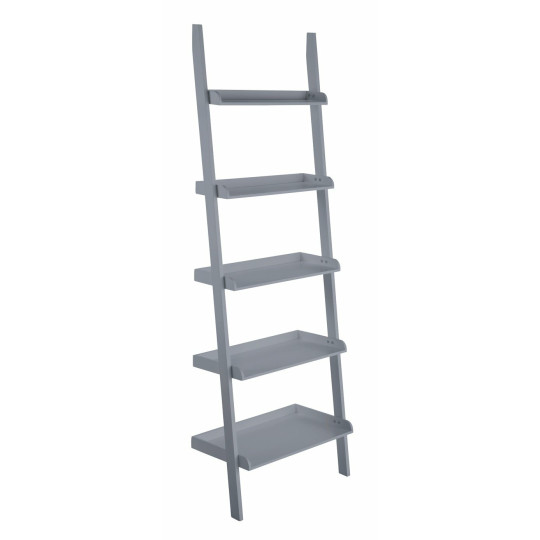 Jessie Ladder Shelf - Grey | Leaning Storage Bookcase Display Unit