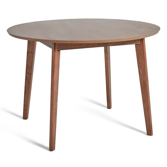 Skandi Walnut Veneer Round 4 Seater Table