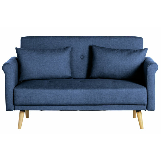 Home Evie Fabric 2 Seater Sofa in a Box Navy Blue | Compact Comfortable