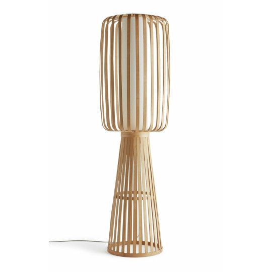 Achille Japonica Floor Lamp - Ash | Wooden Standing Light Home Decor