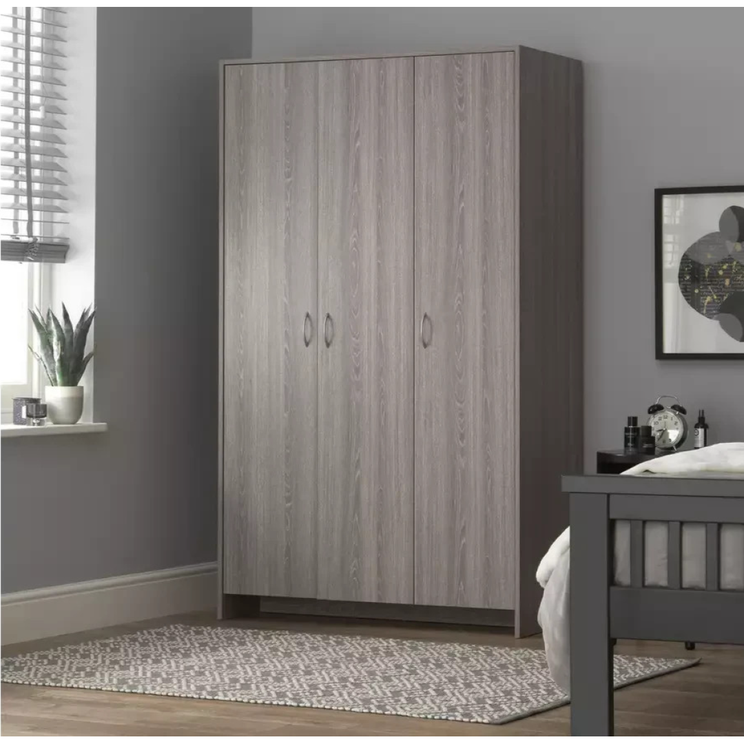 Home Seville 3 Door Wardrobe - Grey Oak Effect ( B Grade ) Home Seville 3 Door Wardrobe - Grey Oak Effect ( B Grade )