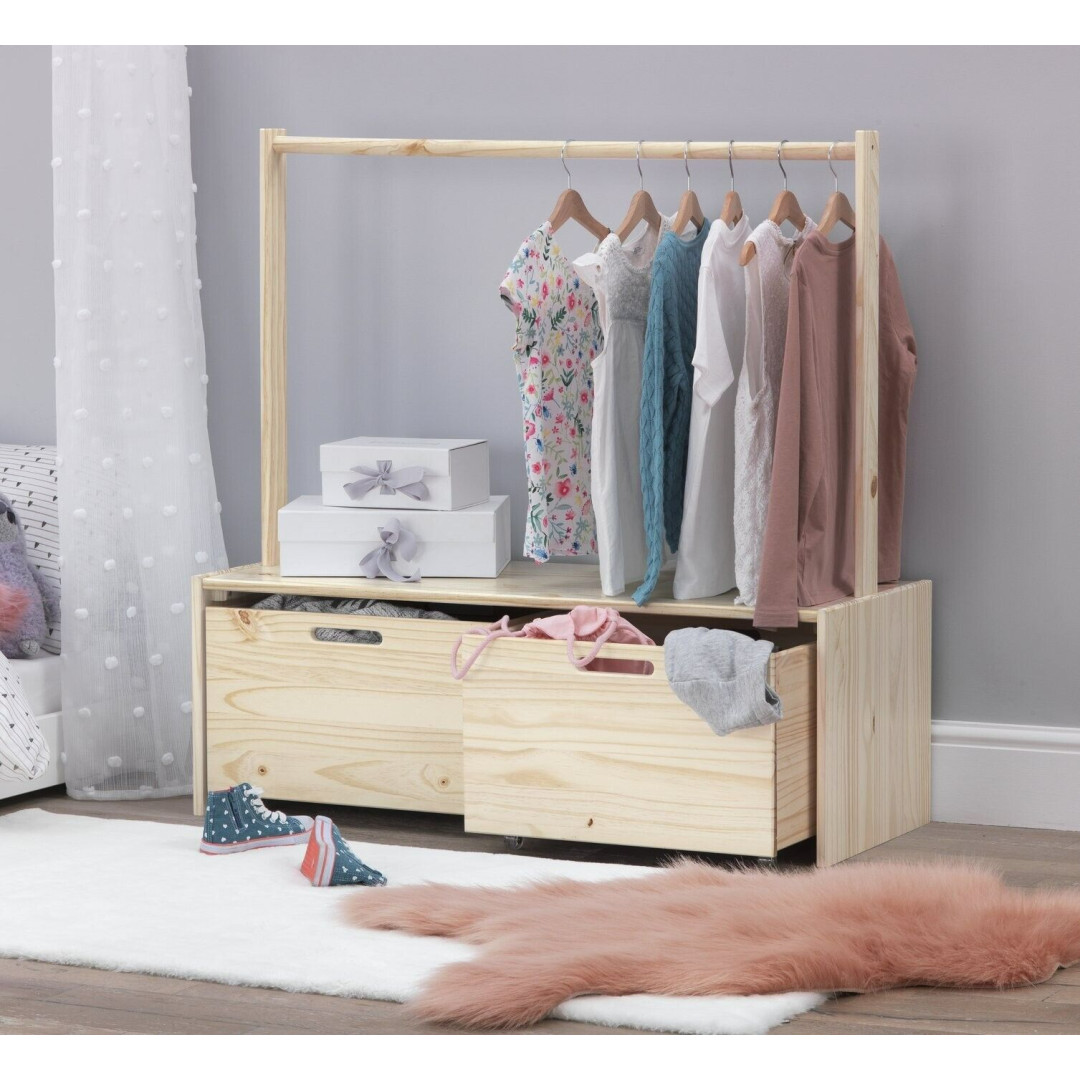 Kids Rico Rail with Storage Unit - Pine Kids Rico Rail with Storage Unit - Pine