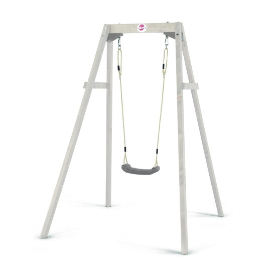 Plum Play Wooden Single Swing - Warm Grey | Outdoor Garden Kids Play Equipment