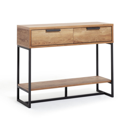 Nomad Console Table - Oak | Hallway Side Table Wooden Storage Furniture