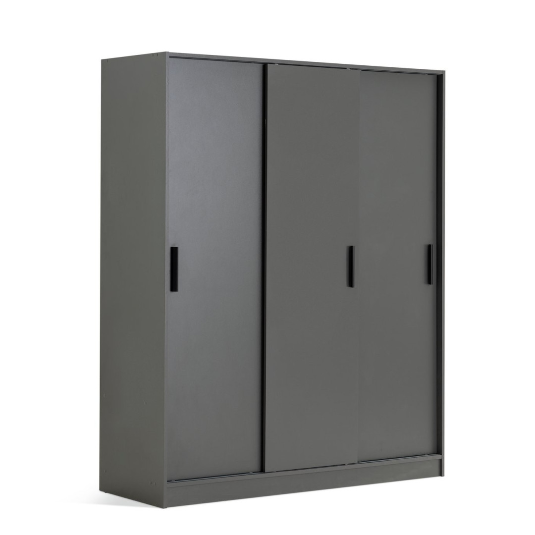 Home Nova 3 Door Sliding Wardrobe - Anthracite | Functional Bedroom Solution Home Nova 3 Door Sliding Wardrobe - Anthracite | Functional Bedroom Solution