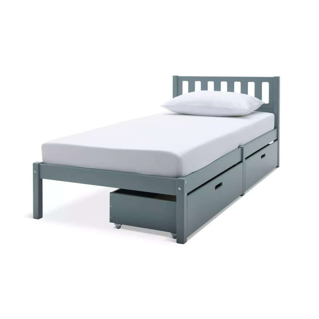 Ronnie Single Bed Frame and Drawer - Duck Egg Blue | Storage For Bedroom Ronnie Single Bed Frame and Drawer - Duck Egg Blue | Storage For Bedroom