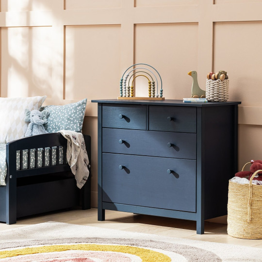 Kids Scandinavia 4 Chest of Drawers - Ink Blue ( B Grade 59648 )