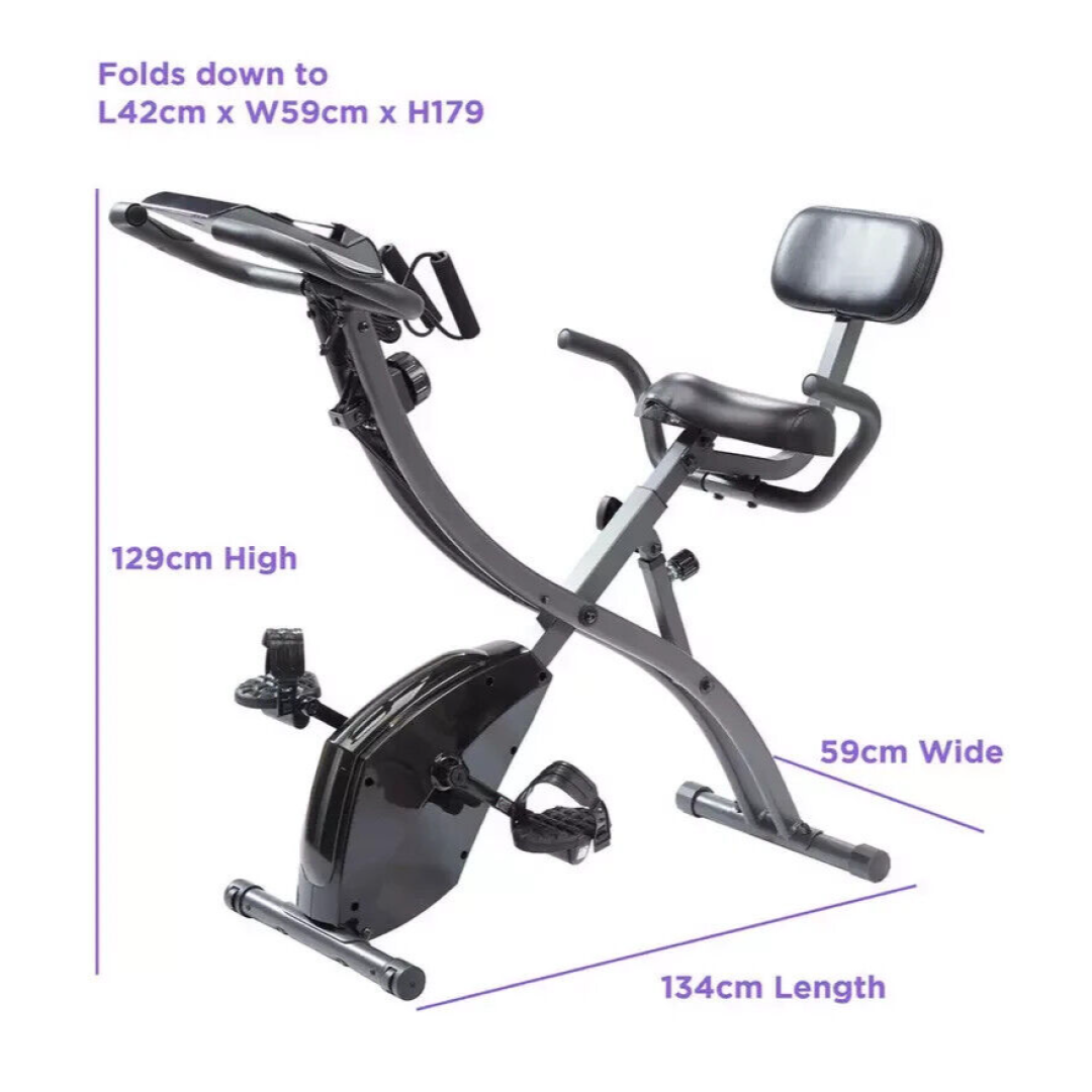 Image Slim Cycle Exercise Bike | Folding Stationary Fitness Cardio Training Bike Image Slim Cycle Exercise Bike | Folding Stationary Fitness Cardio Training Bike