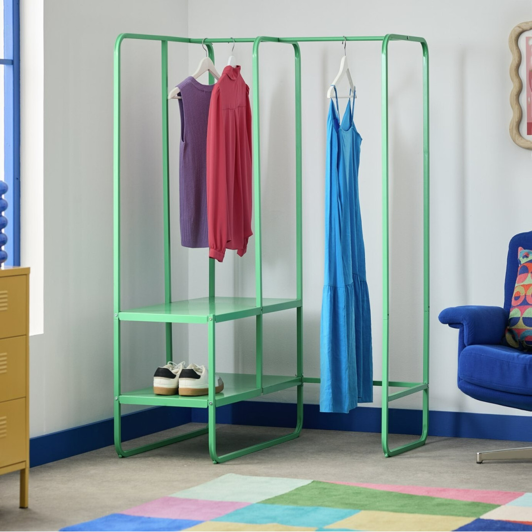Lorelei 2 Shelves Rail Corner - Green Lorelei 2 Shelves Rail Corner - Green