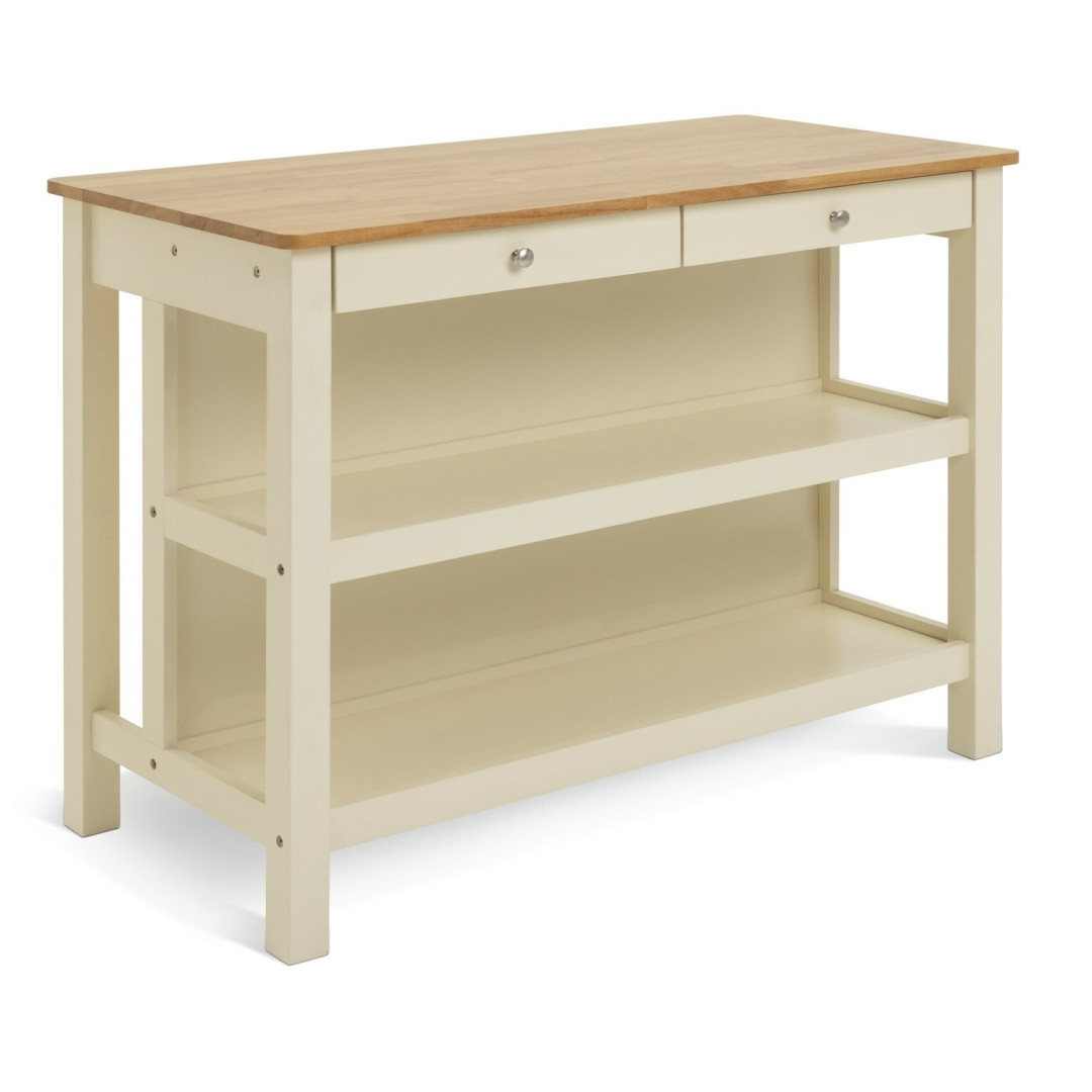 Chicago Solid Wood 2 Seater Bar Island - Cream Chicago Solid Wood 2 Seater Bar Island - Cream
