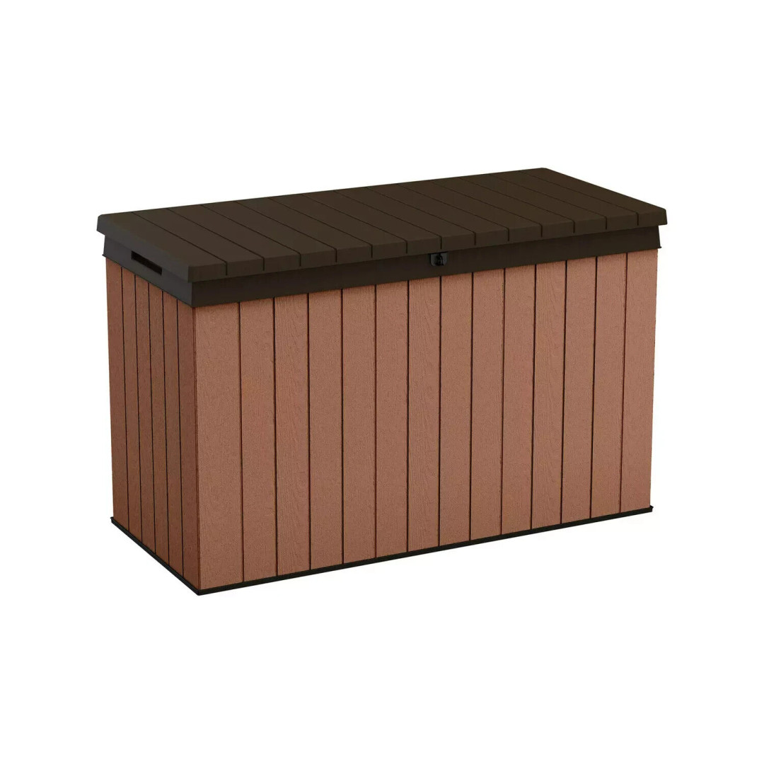 Keter Darwin 662L Outdoor Garden Storage Box - Brown Keter Darwin 662L Outdoor Garden Storage Box - Brown