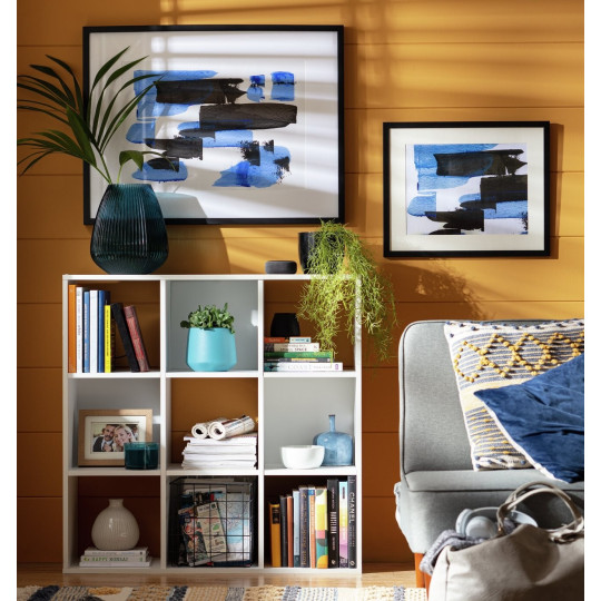 Squares 9 Cube Storage Unit - White | White Cube Shelf Storage Organizer