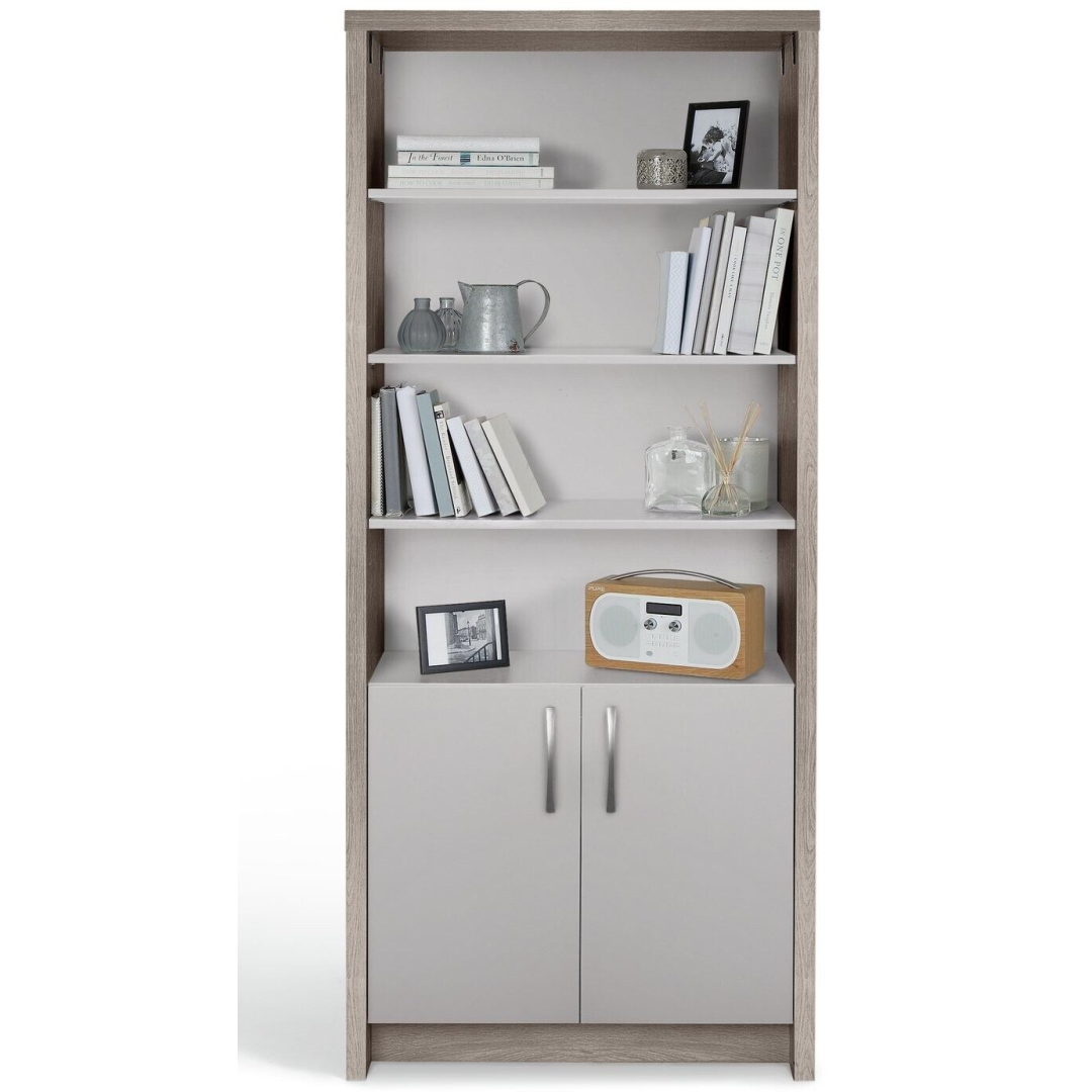 Venice 3 Shelf Display Cabinet - Grey | Modern Door Storage Cupboad Venice 3 Shelf Display Cabinet - Grey | Modern Door Storage Cupboad