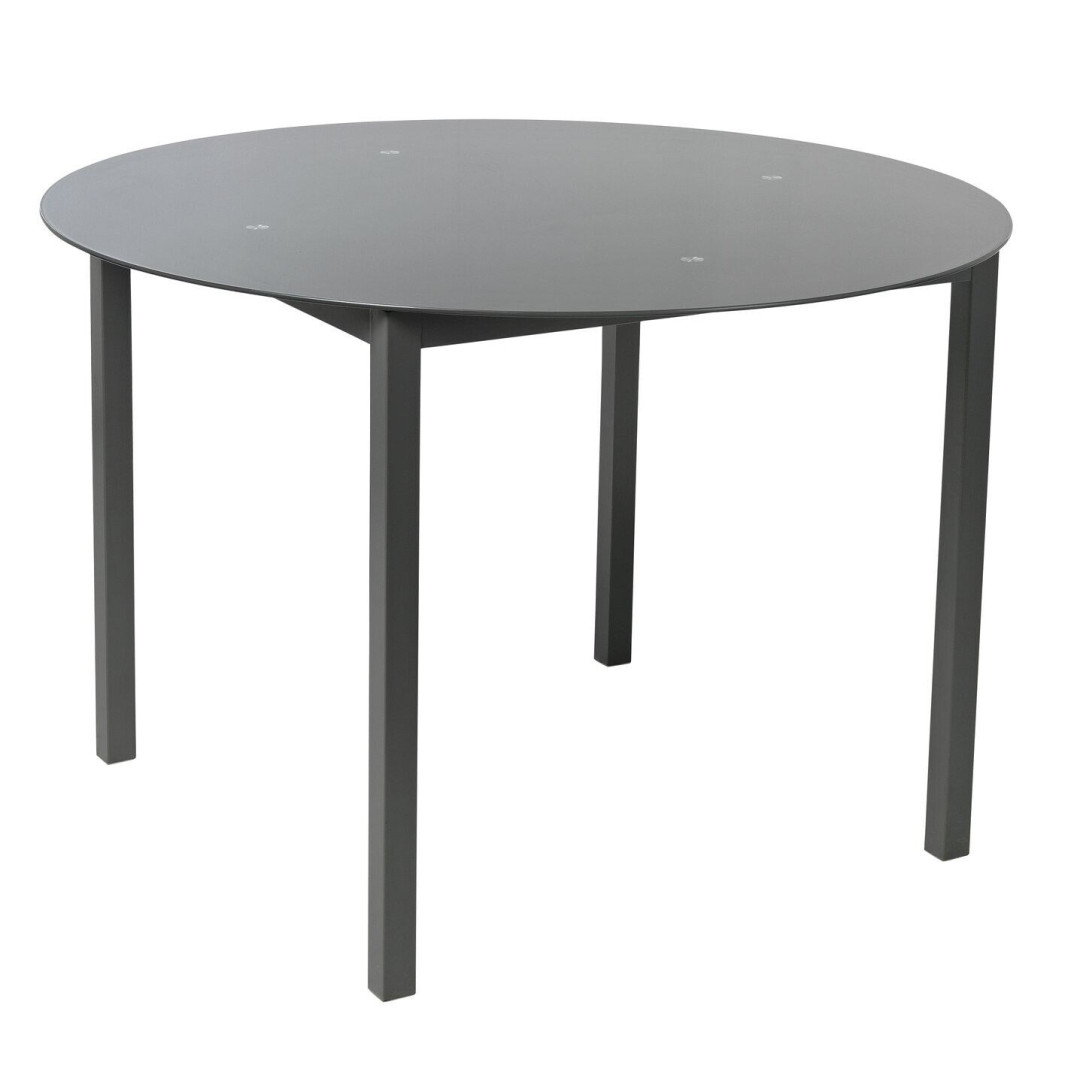 Lido Glass Round Dining Table ONLY - Grey Lido Glass Round Dining Table ONLY - Grey