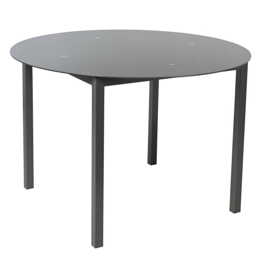 Lido Glass Round Dining Table ONLY - Grey