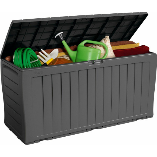 Keter Marvel Plus 270L Garden Storage Box - Grey | Outdoor Storage