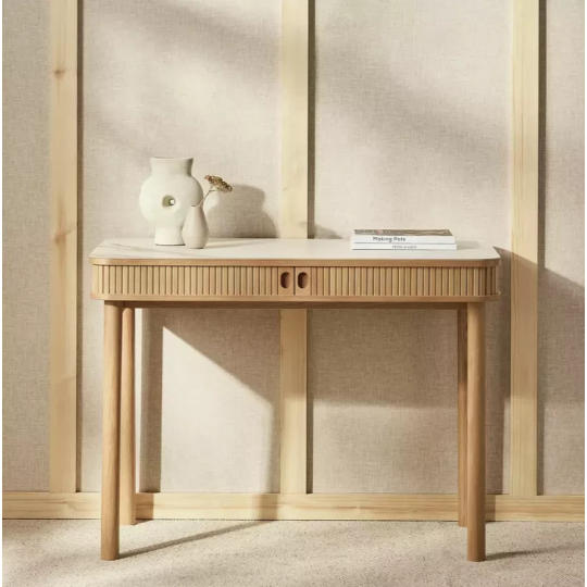 Lex Console Desk Natural | Home Office Workstation Desk Table