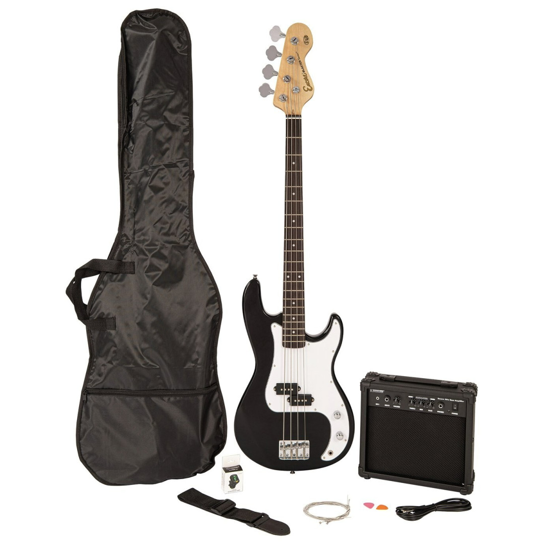 Encore E40 Full Size Bass Guitar Pack - Black Encore E40 Full Size Bass Guitar Pack - Black