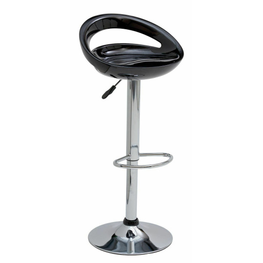 Ottawa Gas Lift Bar Stool - Black |Adjustable Swivel Kitchen Breakfast Bar Chair