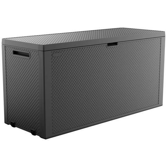 Keter Emily 277L Outdoor Garden Storage Box - Grey | Grey Plastic Storage Chest