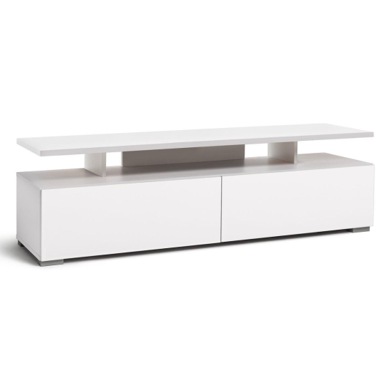 Floating Top TV Unit - White | Modern Stylish TV Stand Storage Living