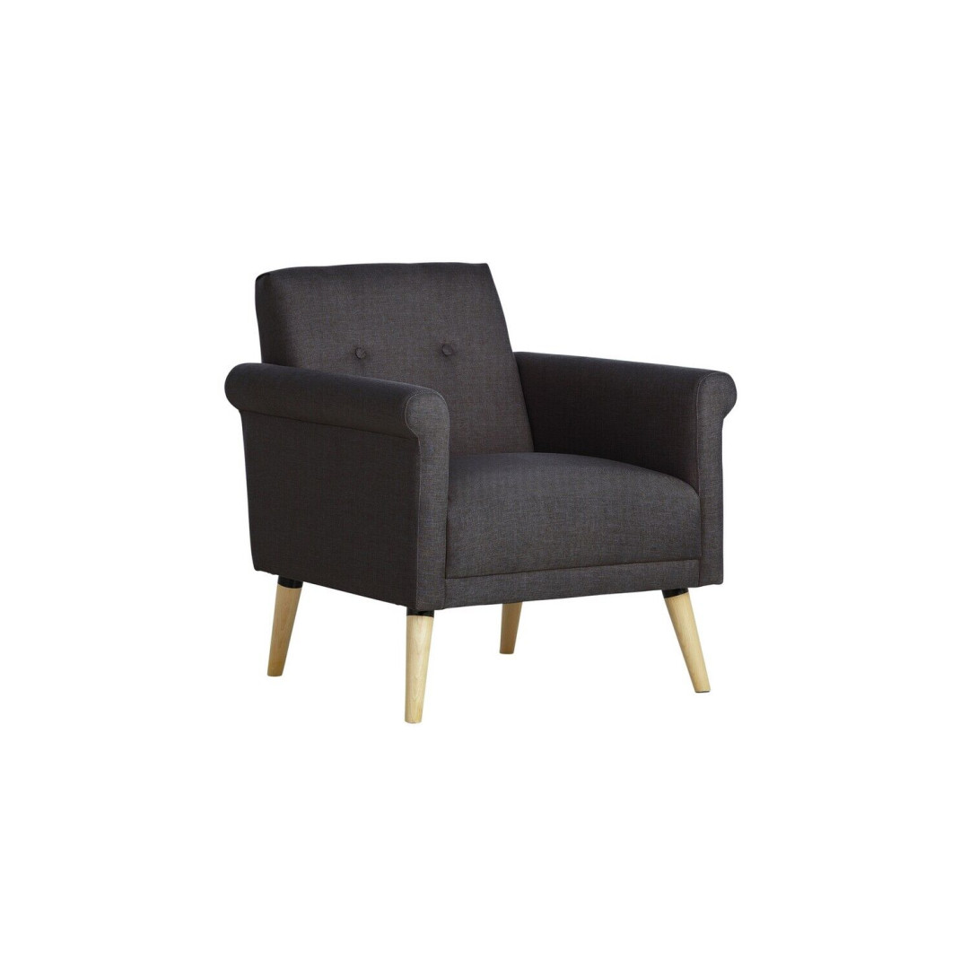 Home Evie Armchair in a Box Charcoal | Compact Comfortable Living Chair Home Evie Armchair in a Box Charcoal | Compact Comfortable Living Chair