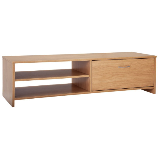 Squares 1 Drawer TV Unit Oak Effect | Compact Media Stand with Storage