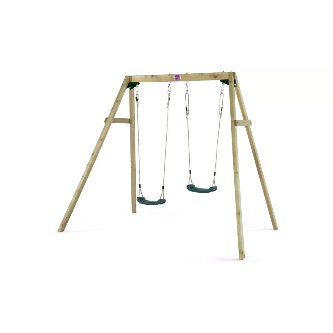 Plum Wooden Double Swing Set Plum Wooden Double Swing Set