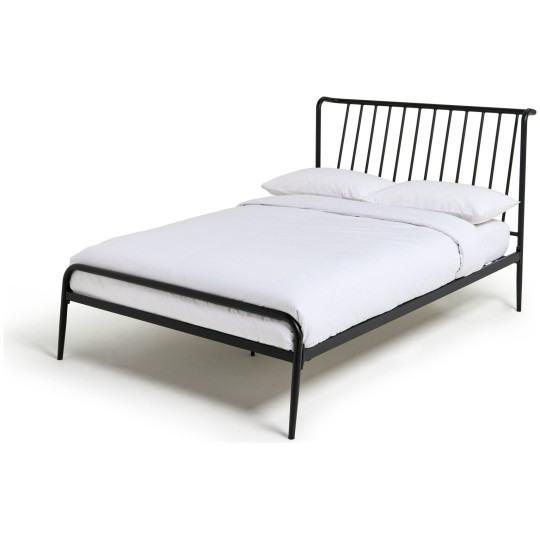 Kanso Double Metal Bed Frame - Black | Industrial Bedroom Vibe